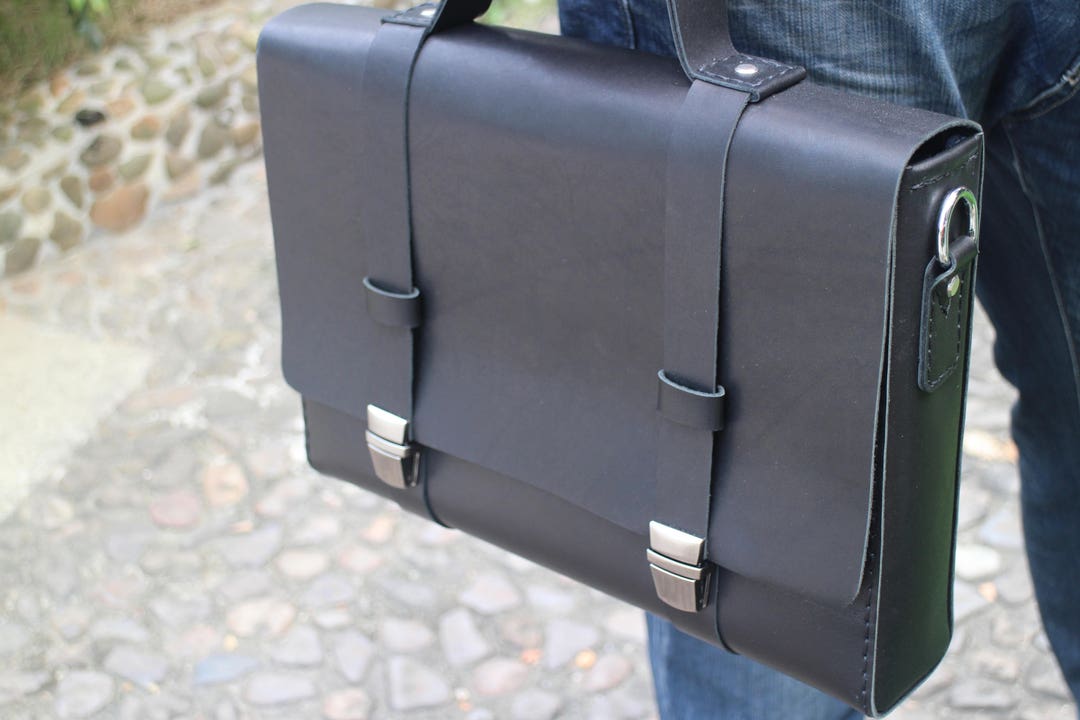 Leather Briefcasesleather Messenger Bag Laptop Bag Leather - Etsy