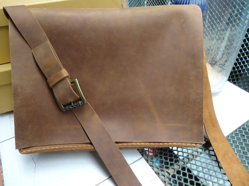 Leather Messenger Bagcamera Tool Bagwaxed Thread Laptop Bag Etsy