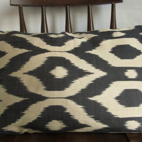 Silk Ikat pillow-Decorative pillow cover-throw pillow ikat -ikat Lumbar Pillow cover-