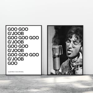 I AM THE WALRUS Poster Print Beatles Typography Lyrics Quote Goo G'joob