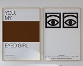 BROWN EYED GIRL Van Morrison Poster Print Lyrics Quote Modernist Helvetica Swiss Typography Bauhaus Beatles Rolling Stones Olle Eksell Cocoa