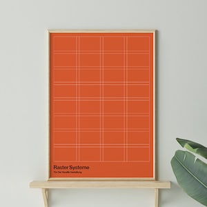 GRID SYSTEMS in Graphic Design Poster Print Bauhaus Minimalist Mid Century Modern Scandinavian Danish Swiss Typography Free Shipping image 2