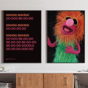 Mahna Mahna Song Lyrics Poster Print | Typography Muppet Show Sesame Street Ed Sullivan Woodstock Louis Armstrong | FREE SHIPPING WORLDWIDE