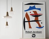 1982 ROBERT JACOBSEN Poster Print Danish Scandinavian Henri Matisse Nice Mid Century Modern Arne Helen Frankenthaler Jean Arp Memphis Design