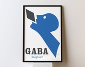 1946 GABA MODERNIST AD Mid Century Modern Health Tablets Henri Matisse Poster Print Medical Herbert Bayer Warhol Giacometti Free Shipping