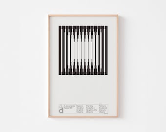 1968 VICTOR VASARELY Poster Print Krannert Art Museum Exhibition Op Mid Century Modern Josef Albers Scandinavian Bauhaus Ellsworth Kelly