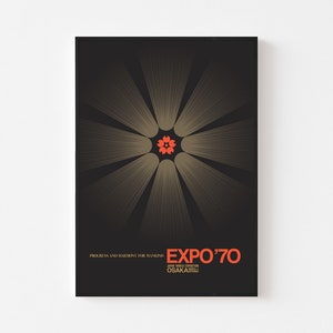 OSAKA EXPO 1970 halverwege de eeuw moderne poster print Japanse astronomie pull-down grafiek Helvetica Olympische Spelen Tokio Tokyo Sun 日本 大阪 + gratis verzending