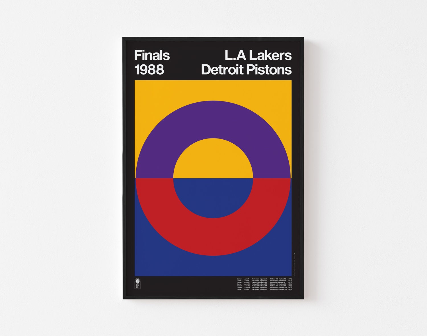 1988 NBA Finals Poster Print | Los Angeles Lakers Detroit Pistons |  Basketball Magic Johnson Isiah Thomas Hard Edge Bauhaus | FREE SHIPPING -  Etsy, image size:1500x1179