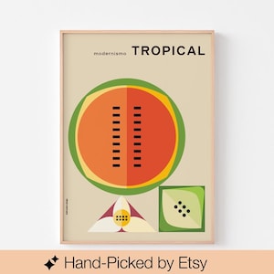 TROPICAL MODERNISM Poster Print | Sebastiao Sebastião Rodrigues Portugal Mid Century Modern Brazil Watermelon Japan Ikko Tanaka Bauhaus