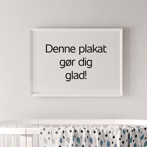 THE HAPPINESS POSTER Any Language Print Mid Century Modern Vintage Scandinavian Optimistic Typography Nursery Montessori Free Shipping image 6