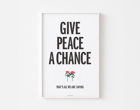 Give Peace a Chance Poster Print | John Lennon Yoko Ono Bed in