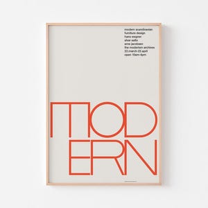Modern Scandinavian Furniture Design Poster Print | Mid Century Modern Typography Bauhaus Alvar Aalto Moebel | FREE SHIPPING WORLDWIDE