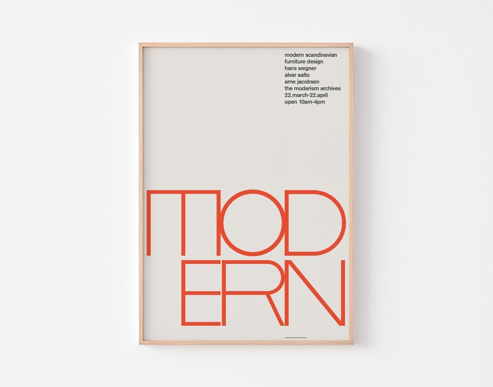 MODERN SCANDINAVIAN DESIGN Poster Print | Mid Century Modern