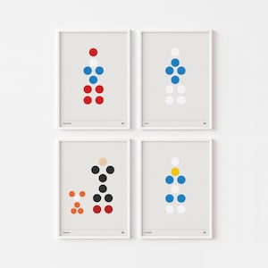 Schlümpfe Poster Set | Minimalist Papa Schlumpf Schlumpfine Gargamel Damien Hirst Mid Century Modern Babyzimmer | 20-40% SALE + KOSTENLOSER VERSAND