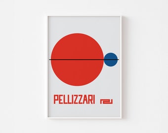 MID CENTURY ITALIAN Pellizarri Poster Print Mid Century Modern Typography Japan Berlin Bauhaus Constructivism Bauhaus Hilma af Klint Olympic