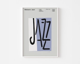 HENRI MATISSE JAZZ Poster Print | Label | Mid Century Modern Fauvist Painter | Jean Arp Eames Bauhaus  John Coltrane Banksy Miles Davis