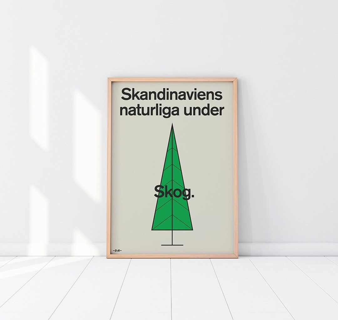 Natural of Scandinavia SKOG Poster Print - Etsy
