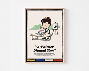 PAINTER NAMED RAY Poster Print | Comic Strip Style | Mid Century Modern Designer | Bauhaus House Bird Pacific Palisades