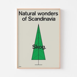 Skog (Forest) Poster Print | Natural Wonders of Scandinavia | Moderna Museet Mid Century Modern John Melin | 20-40% OFF + FREE SHIPPING