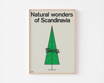 Skog (Forest) Poster Print | Natural Wonders of Scandinavia | Moderna Museet Mid Century Modern John Melin | 20-40% OFF + FREE SHIPPING