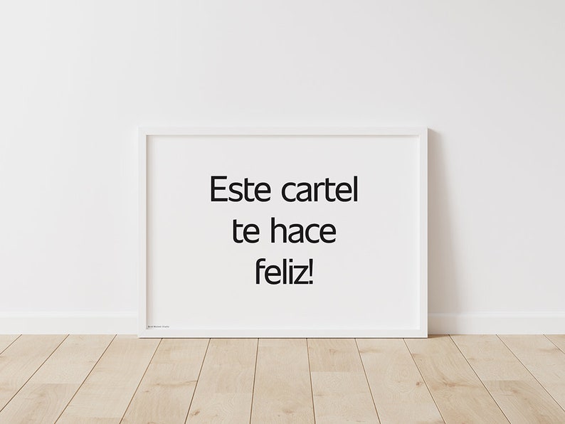 EL CARTEL DE LA FELICIDAD / Cualquier idioma / Imprimir mediados de siglo moderno vintage escandinavo optimista tipografía vivero Montessori envío gratis imagen 7