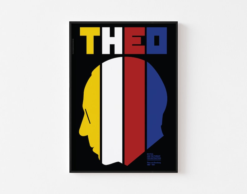 Theo Lettering THEO VAN DOESBERG Poster Print | Heroes of De Stijl Collection | Free ...