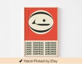 LAKE CENTRAL AIRLINES Poster Print Mid Century Modern Pam Am Travel Japan Lufthansa British Airways Swiss Typography Bauhaus + Free Shipping product logo