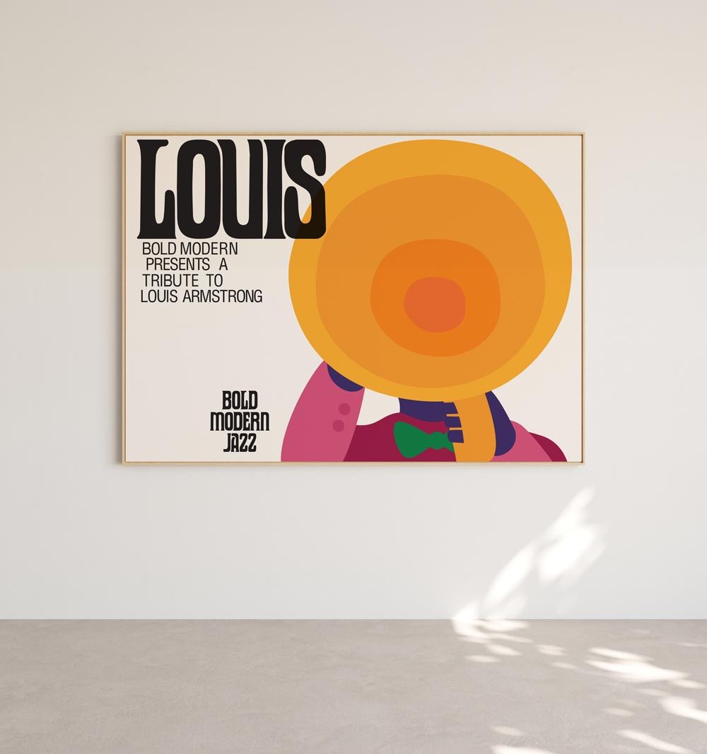 LOUIS ARMSTRONG Poster Print Bohemian Mid Century Modern Psychedelic Ella  Fitzgerald Woodstock Milton Glaser Jazz Bob Dylan Duke Ellington - Etsy  Norway, image size:1000x1066