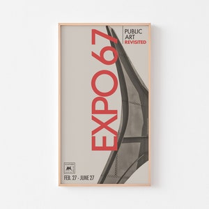EXPO 67 REVISITED | Alexander Calder Poster Druck | Bauhaus Mid Century Modern Brutalist Skulptur Skandinavischen Pavillon Montreal Habitat