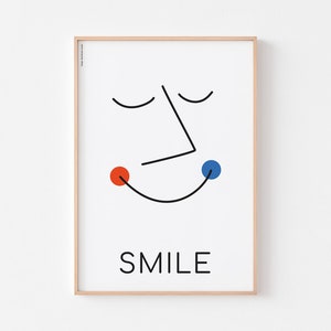 SMILE *ALL LANGUAGES* Poster Druck Kawaii japanisch arabisch Baby Skandinavisch Sourire französisch Typografie かわいい 可IN い Geschenk 赤ちゃん Hygge Love