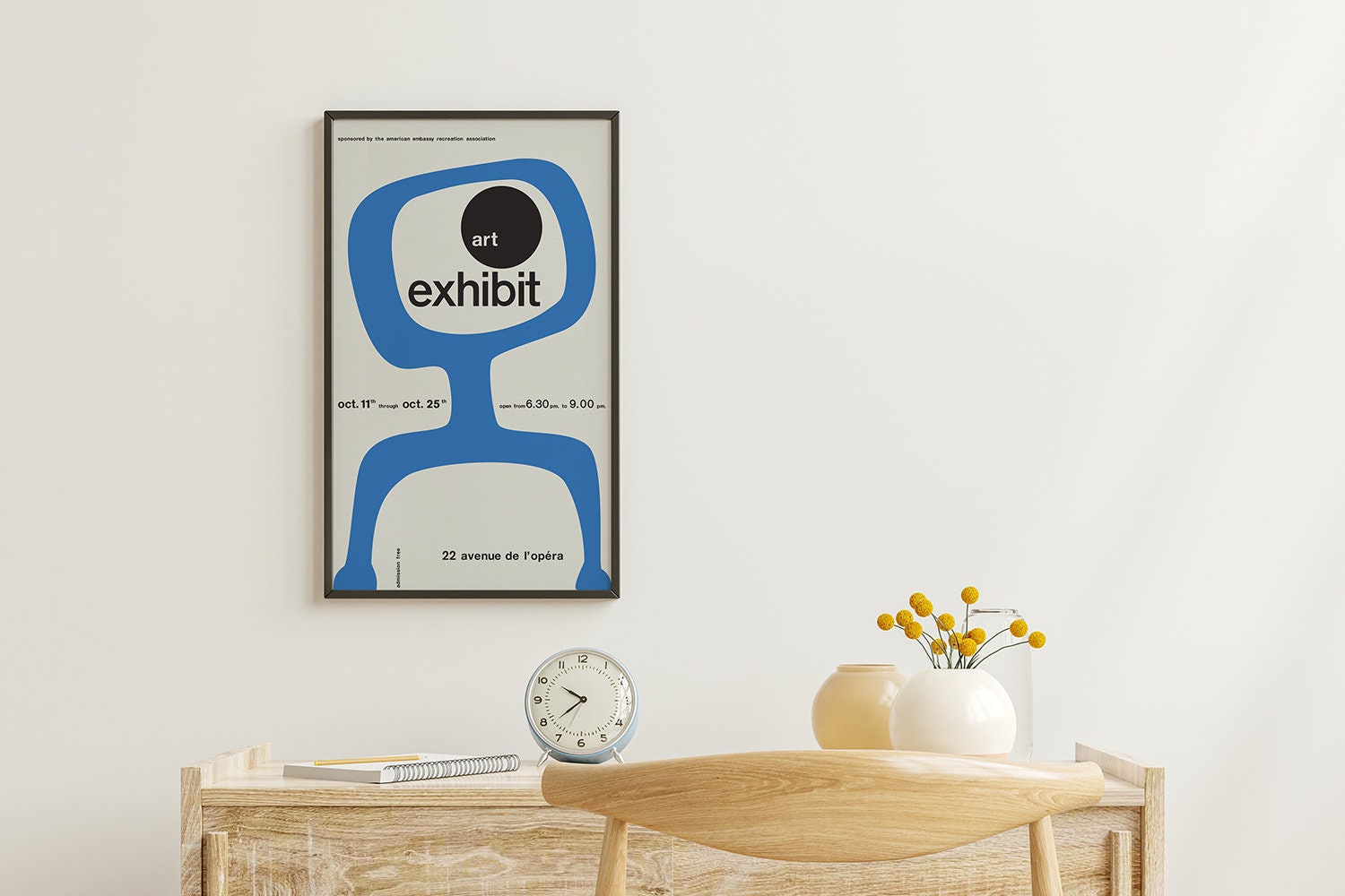 MODERN ART EXHIBITION 1950 Poster Print | American Embassy in