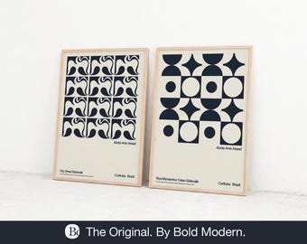 CURITIBA Sidewalk Pattern Poster Print Wall Art | The Bold Modern Original | Pombos Correio | Brazil Modernist Paranista Movement