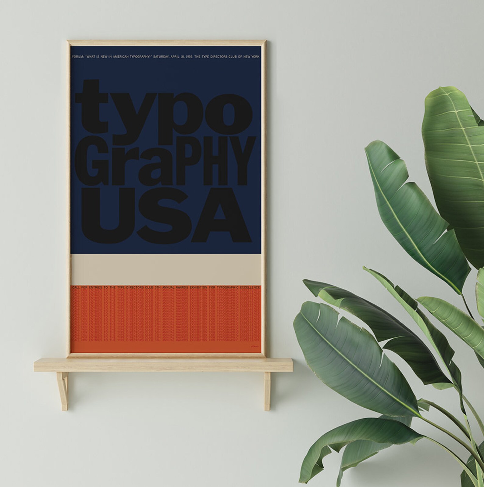 1959 TYPOGRAPHY USA Mid Century Modern Poster Print Helvetica Etsy