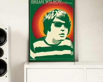 Brian Wilson　ブライアン・ウィルソン　ポスター（直筆サイン入り） BRIAN WILSON, 新品, 直筆サイン入り, ブライアン・ウィルソン