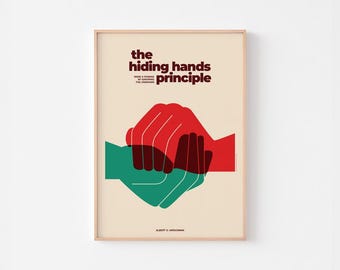 PRINCIPIO DE LAS MANOS OCULTAS Póster / Original moderno y atrevido / Teoría filosófica Bauhaus