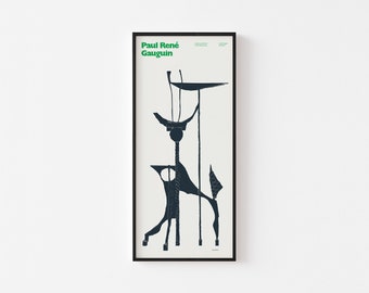 PAUL RENÉ GAUGUIN Poster Print Sculpture Brutalist Mid Century Modern Architecture Cubist Jean Arp Matisse Copenhagen Giacometti Denmark