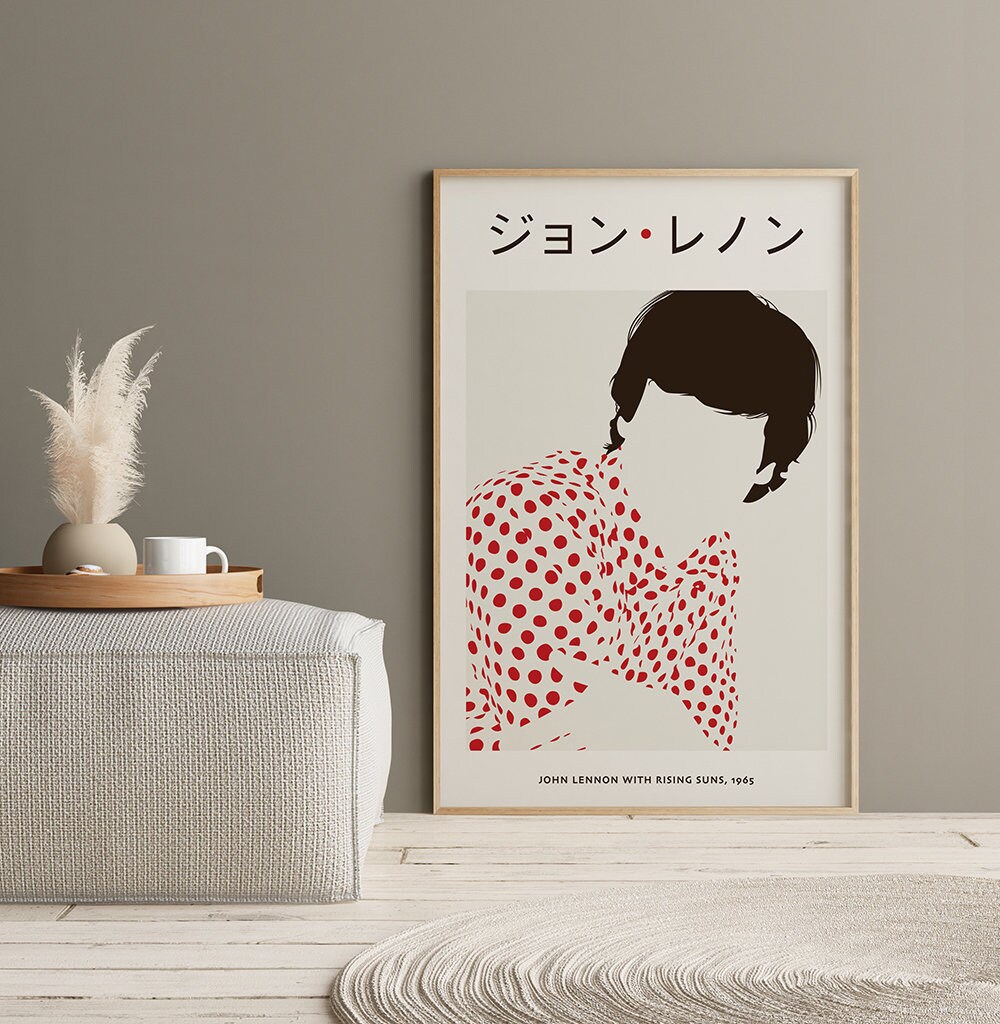 JOHN LENNON Japan Poster Print Mid Century Modern Yayoi Kusama Etsy