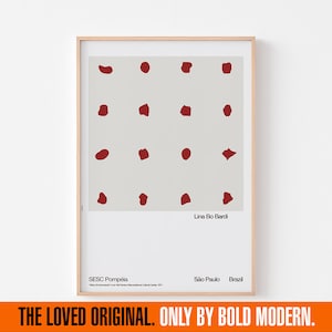 SESC POMPÉIA Poster Print | Architectural Patterns | Windows Layout | Lina Bo Bardi Modernist Brutalist Oscar Niemeyer São Paulo Brazil