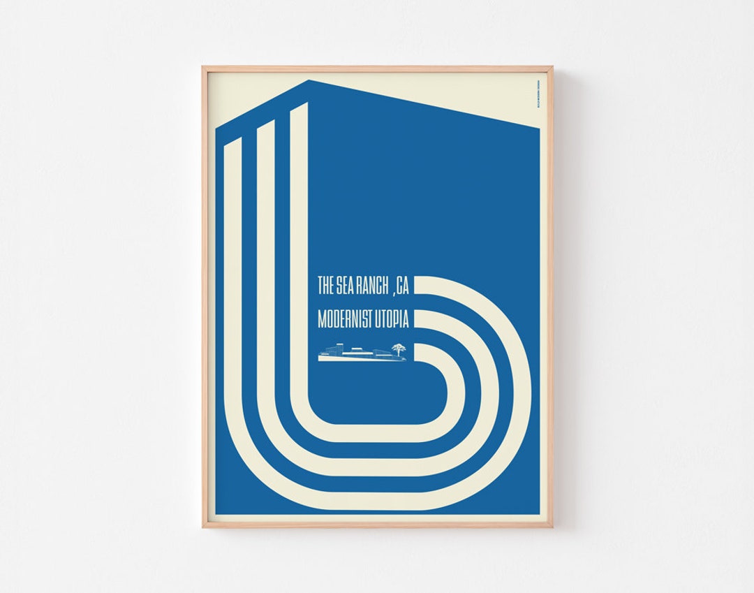 SEA RANCH CALIFORNIA Poster Print Sonoma Utopia Modernist Big Sur ...