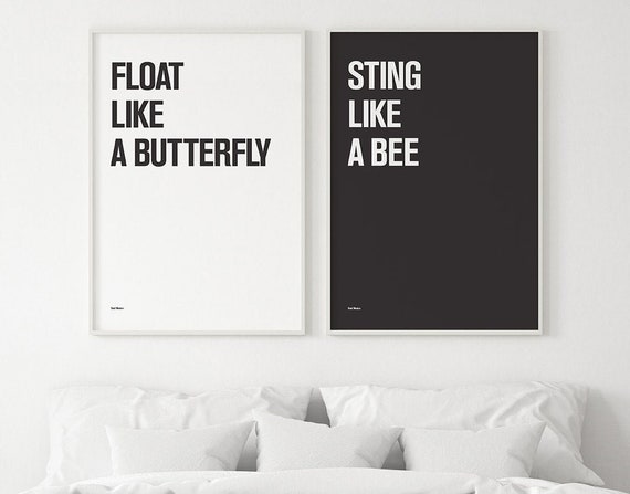 Muhammad Ali Float Like Butterfly Sting Like Bee Clean Etsy Australia