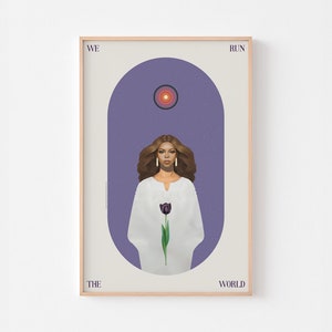 Impressão de pôster de BEYONCE KNOWLES | Beyoncé Luis Gasca Zodíaco Jazz Psicodélico Santana Nina Simone Astrologia Carta de Tarô Soul Diane Leo Dillon
