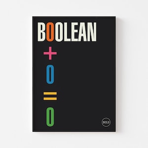 Affiche booléenne | Mid-Century Modern Herbert Leupin ibm Paul Rand Massimo Vignelli Helvetica Typographie Suisse Mathématiques Armin Hofmann