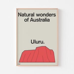 Uluru Poster Druck | Naturwunder Australiens | Moderna Museet Mid Century Modern Aborigines Heiliger Berg | 20-40% SALE + KOSTENLOSER VERSAND
