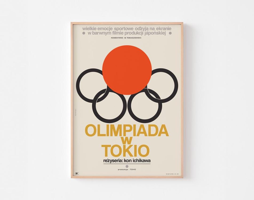 Tokyo Olympics 1964 Polish Poster Print | Mid Century Modern Swiss