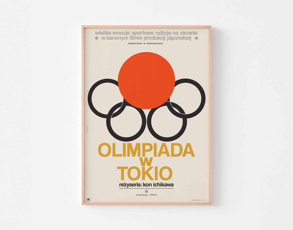 Tokyo Olympics 1964 Polish Poster Print | Mid Century Modern Swiss