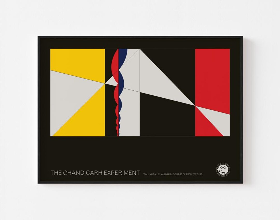Le Corbusier Chandigarh Mural Poster Print | Bauhaus India Mid