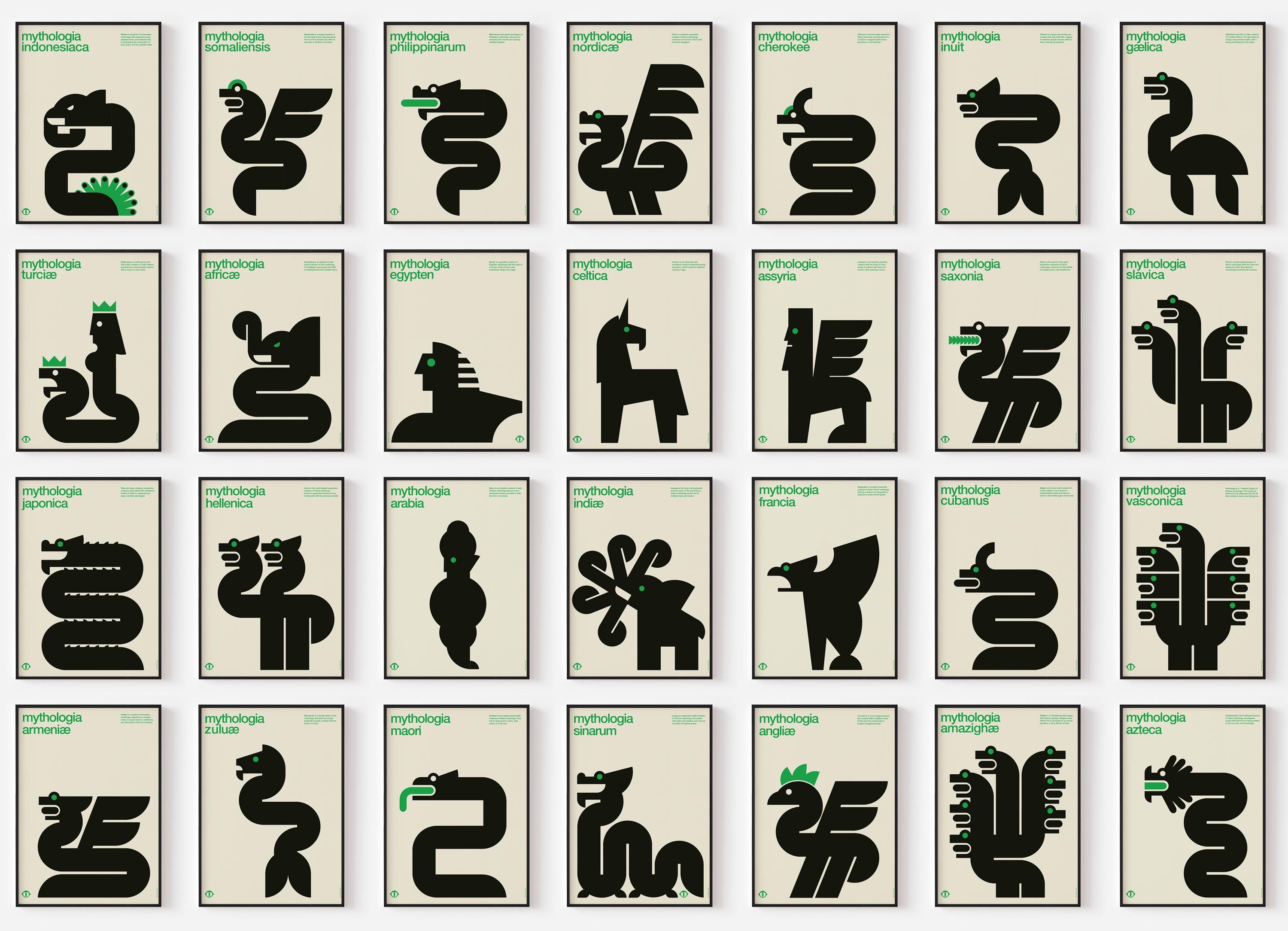 AZTEC MYTHOLOGY Quetzalcoatl Poster Print | Mid Century Modern Latin ...