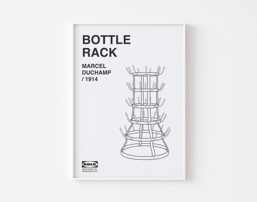 Marcel Duchamp Poster Print | Bottle Rack Hedgehog Sculpture | Dada ...