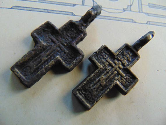 Argent Sterling 925 orthodoxe russe Crucifix Collier Pendentif Made in USA