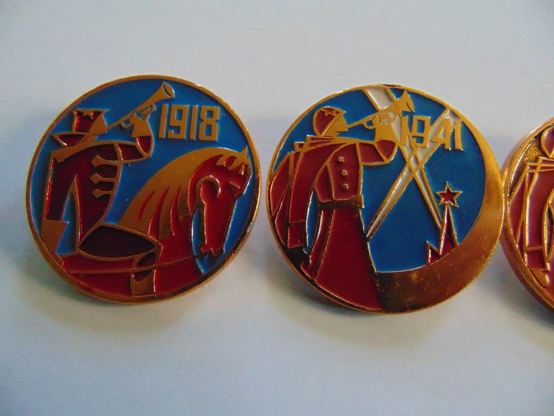 Set of 4 x icons.Made in the USSR The years of the Soviet Union. Vintage
